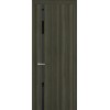 Межкомнатная дверь Квалитет К1 цвет Дуб темный кромка ABS стекло Lacobel Black Classic