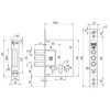 Корпус замка врезного цилиндрового 257 w/b (никель) ТЕХ. КОМПЛЕКТАЦИЯ