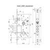 Корпус замка врезного цилиндрового 252R w/b (никель) ТЕХ. КОМПЛЕКТАЦИЯ