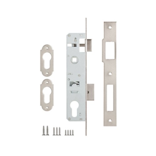 Корпус замка врезного цилиндрового узкопроф.153 (25 mm) w/b (никель)