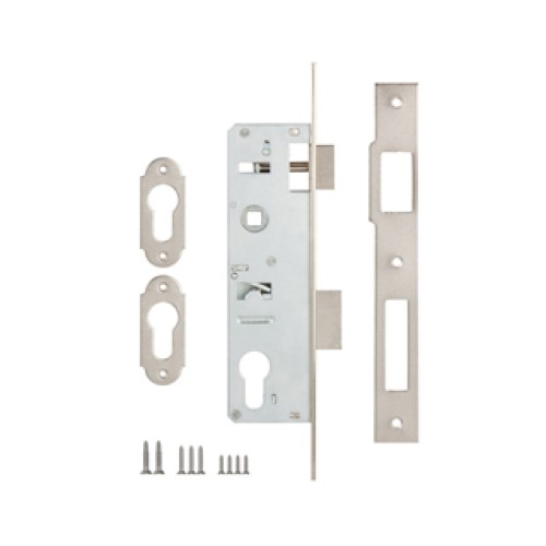 Корпус замка врезного цилиндрового узкопроф.153 (35 mm) w/b (никель)
