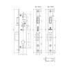 Корпус узкопрофильного замка с защелкой 4924-25/92 CP (хром) межосев. расст. 92 мм
