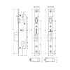 Корпус узкопрофильного замка с роликом 5116-40 CP (хром)