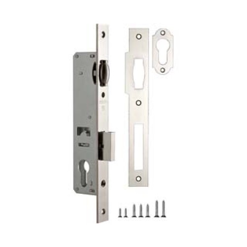 Корпус узкопрофильного замка с роликом 155-25 CP (хром)