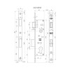 Корпус узкопрофильного замка с защёлкой 153/P (30 mm) w/b (хром)