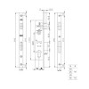 Корпус замка врезного цилиндрового узкопроф.153/P (35 mm) w/b (никель)