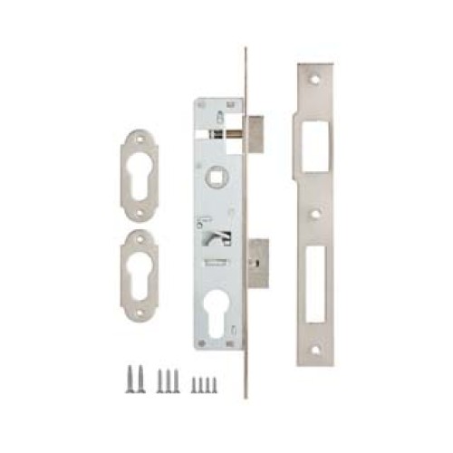 Корпус замка врезного цилиндрового узкопроф.153 (20 mm) w/b (никель)