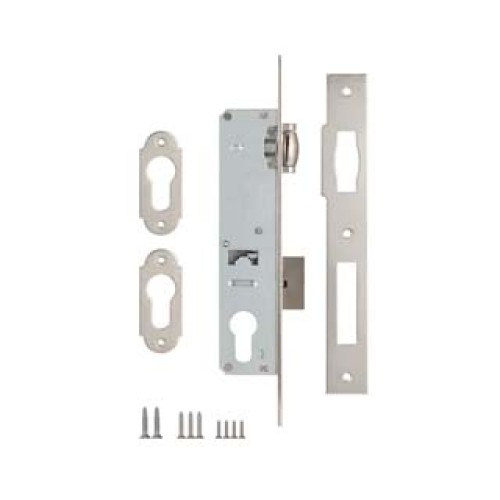 Корпус замка врезного цилиндрового узкопроф.155 (30 mm) w/b (никель)