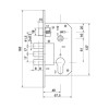 Корпус замка в комплекте с ручкой SET F1511W/B CP